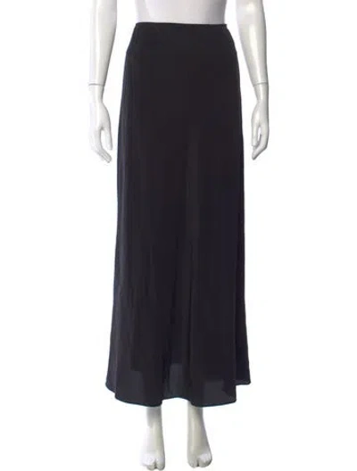 Pre-owned Matteau Silk Long Skirt W/ Tags In Black