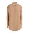 Shop Matteau Silk Long-sleeve Shirt In Beige