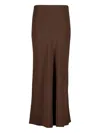 Matteau Brown Bias Elastic Maxi Skirt In Brown