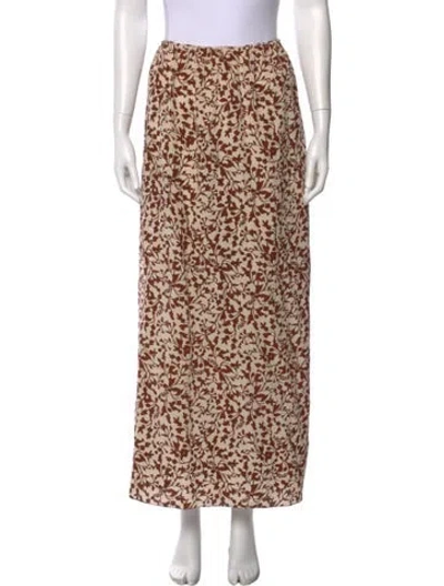 Pre-owned Matteau Silk Midi Length Skirt In Neutral