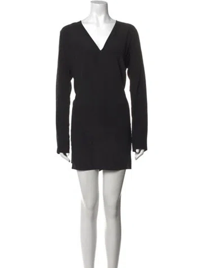 Pre-owned Matteau Silk Mini Dress In Black