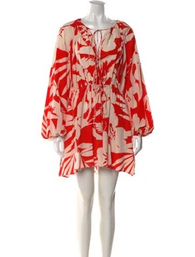 Pre-owned Matteau Silk Mini Dress In Neutral