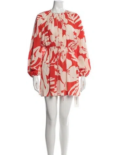 Pre-owned Matteau Silk Mini Dress In Red