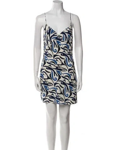 Pre-owned Matteau Silk Mini Dress In White