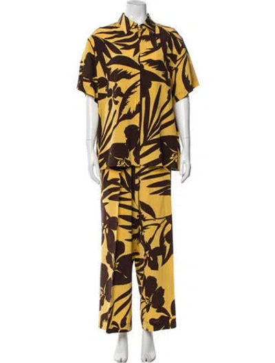 Pre-owned Matteau Silk Printed Set In Multi