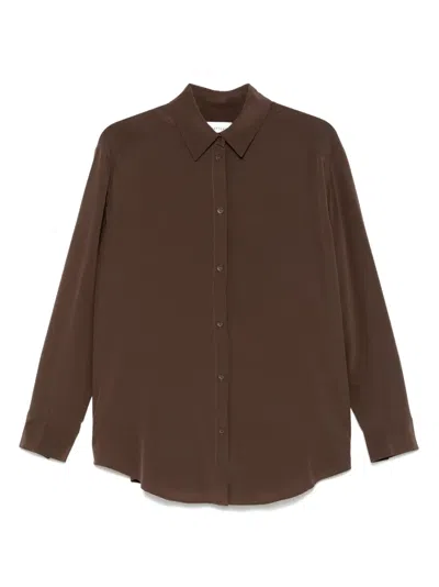 Matteau Silk Shirt In Brown