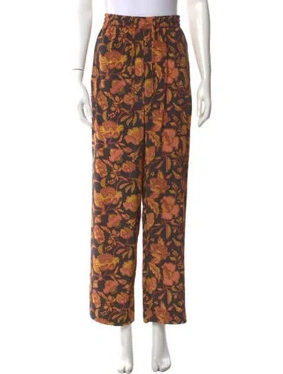 Pre-owned Matteau Silk Wide Leg Pants In Black