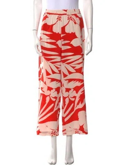 Pre-owned Matteau Silk Wide Leg Pants In Orange