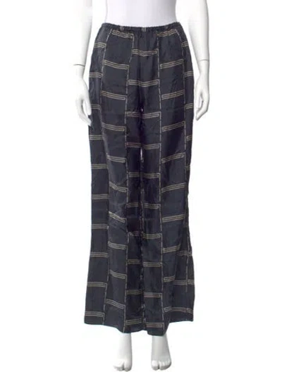 Pre-owned Matteau Silk Wide Leg Pants W/ Tags In Blue