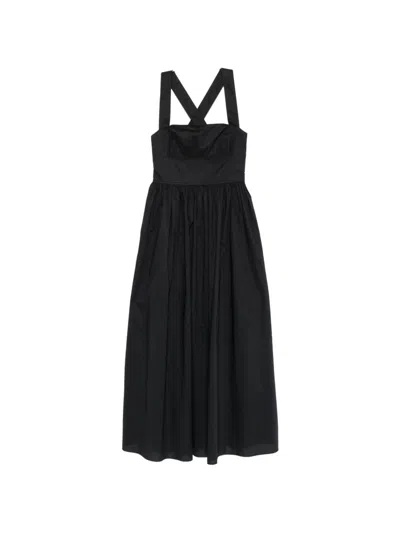 Matteau Sleeveless Cotton Midi Dress In Animal Print