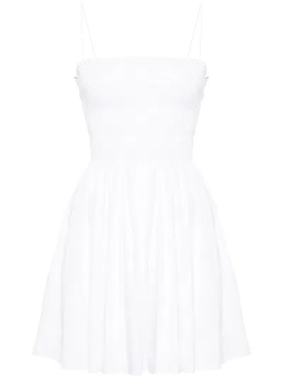 MATTEAU 弹性缩褶棉迷你连衣裙