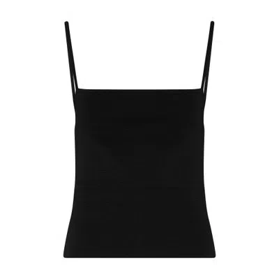 Matteau Square Knit Top In Black