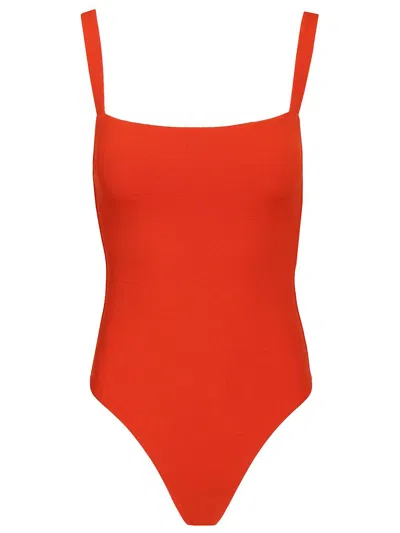 Matteau Square Maillot Swimwear Red In Orange