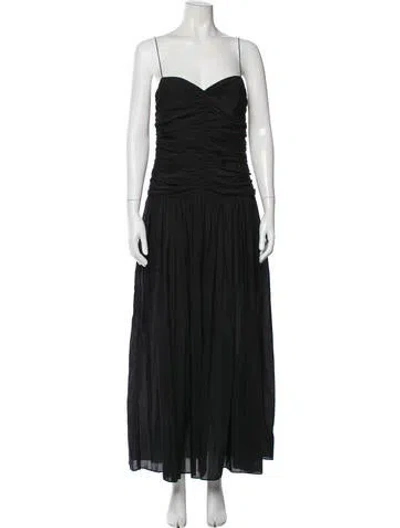 Pre-owned Matteau Square Neckline Long Dress In Blue