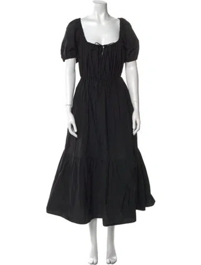 Pre-owned Matteau Square Neckline Long Dress In Multi