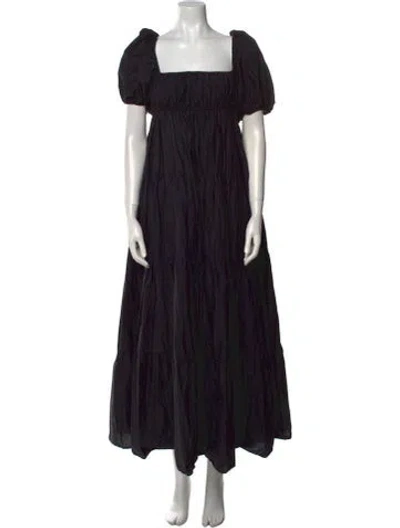 Pre-owned Matteau Square Neckline Long Dress In Multi