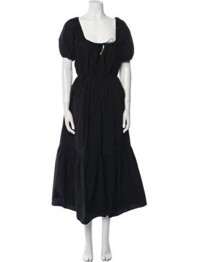 Pre-owned Matteau Square Neckline Long Dress In Multi