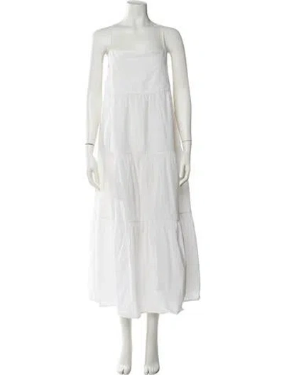 Pre-owned Matteau Square Neckline Long Dress In Neutral