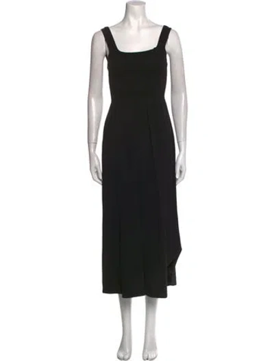 Pre-owned Matteau Square Neckline Long Dress W/ Tags In Black