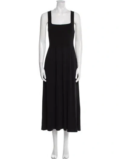 Pre-owned Matteau Square Neckline Long Dress W/ Tags In Black