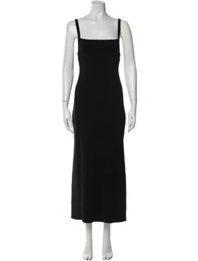 Pre-owned Matteau Square Neckline Long Dress W/ Tags In Black