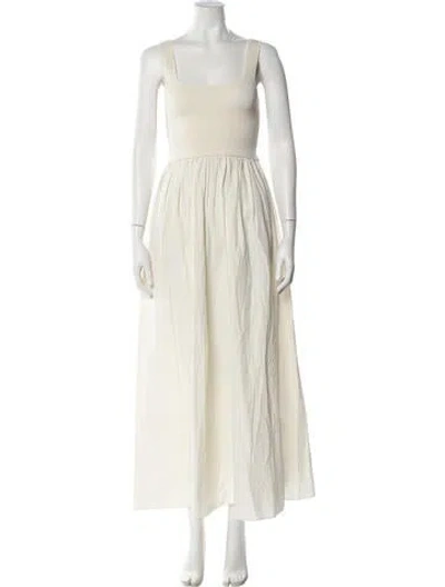 Pre-owned Matteau Square Neckline Long Dress W/ Tags In Neutral