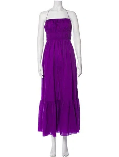 Pre-owned Matteau Square Neckline Long Dress W/ Tags In Purple