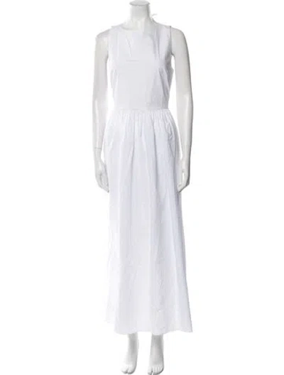Pre-owned Matteau Square Neckline Long Dress W/ Tags In White