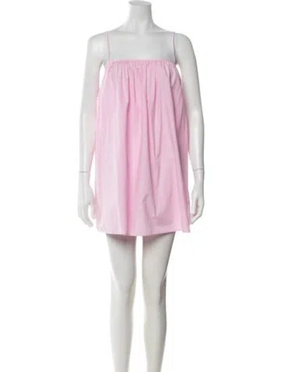 Pre-owned Matteau Square Neckline Mini Dress In Pink