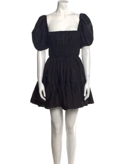 Pre-owned Matteau Square Neckline Mini Dress W/ Tags In Black