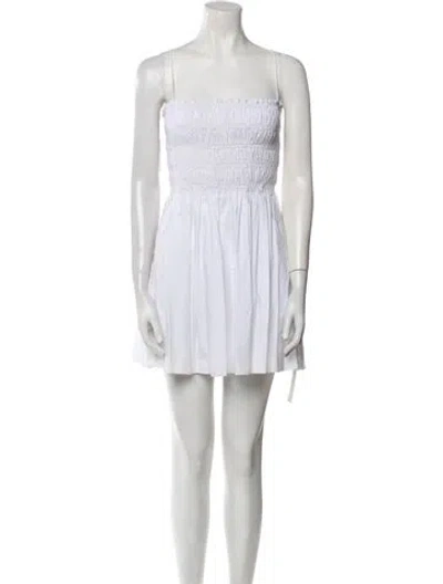 Pre-owned Matteau Square Neckline Mini Dress W/ Tags In White