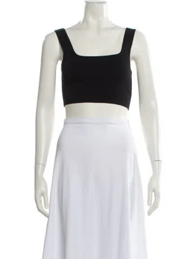 Pre-owned Matteau Square Neckline Sleeveless Crop Top In Neutral