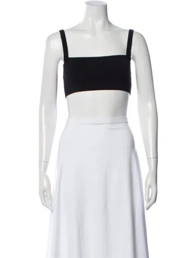 Pre-owned Matteau Square Neckline Sleeveless Crop Top In White