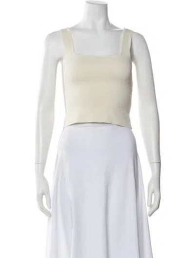 Pre-owned Matteau Square Neckline Sleeveless Top In Neutral