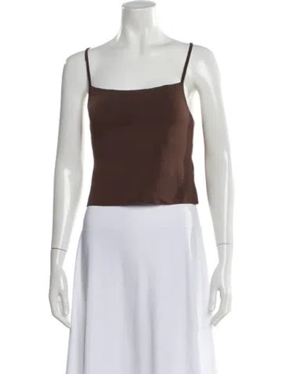 Pre-owned Matteau Square Neckline Sleeveless Top In Neutral