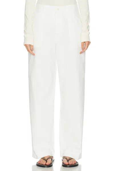 Matteau Straight Leg Cargo Pant In White