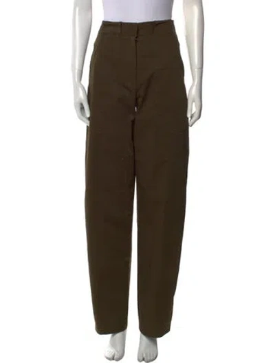 Pre-owned Matteau Straight Leg Pants In Green