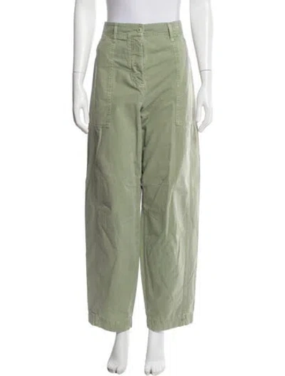 Pre-owned Matteau Straight Leg Pants In Green