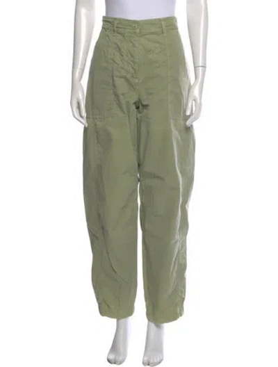 Pre-owned Matteau Straight Leg Pants In Green