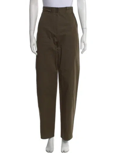 Pre-owned Matteau Straight Leg Pants In Green