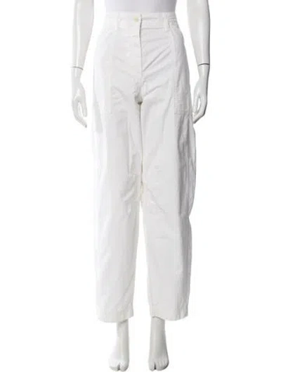 Pre-owned Matteau Straight Leg Pants In Neutral