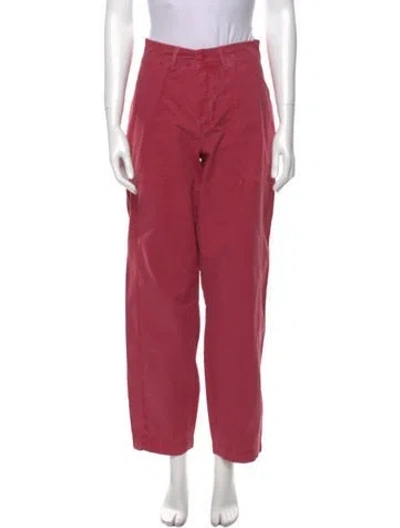 Pre-owned Matteau Straight Leg Pants In Pink