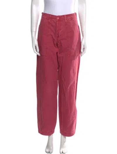 Pre-owned Matteau Straight Leg Pants In Pink