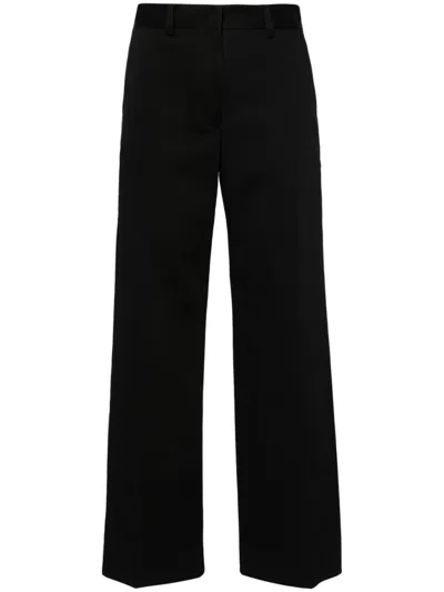 MATTEAU STRAIGHT-LEG TWILL TROUSERS - WOMEN'S - ELASTANE/ORGANIC COTTON
