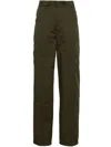 Matteau Green Straight-leg Twill Trousers In Green