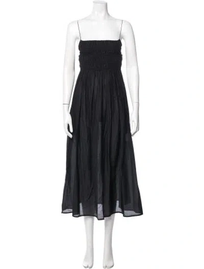 Pre-owned Matteau Strapless Long Dress In Blue