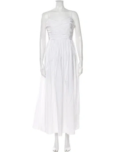 Pre-owned Matteau Strapless Long Dress In White