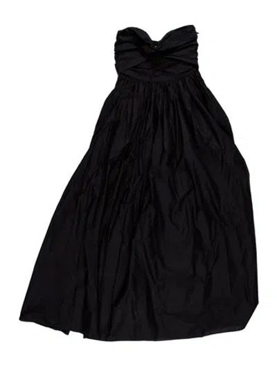 Pre-owned Matteau Strapless Midi Length Dress In Black