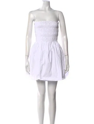 Pre-owned Matteau Strapless Mini Dress W/ Tags In White