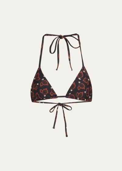 Matteau String Triangle Bikini Top In Casablanca